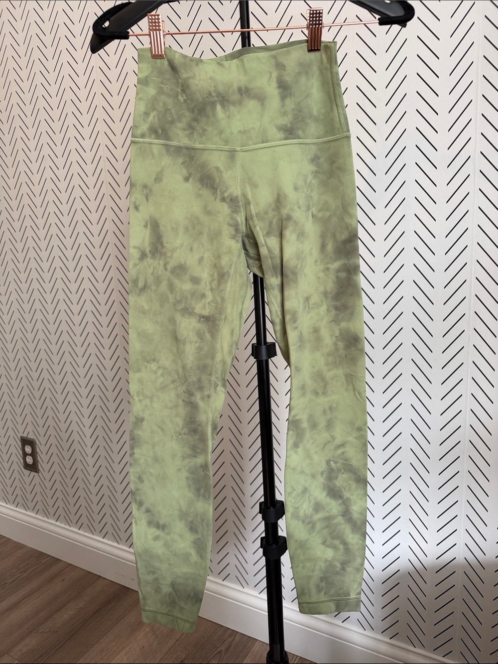 lululemon athletica Light Green Tie-Dye High-Rise Leggings